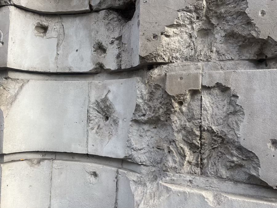 War damage at V&A